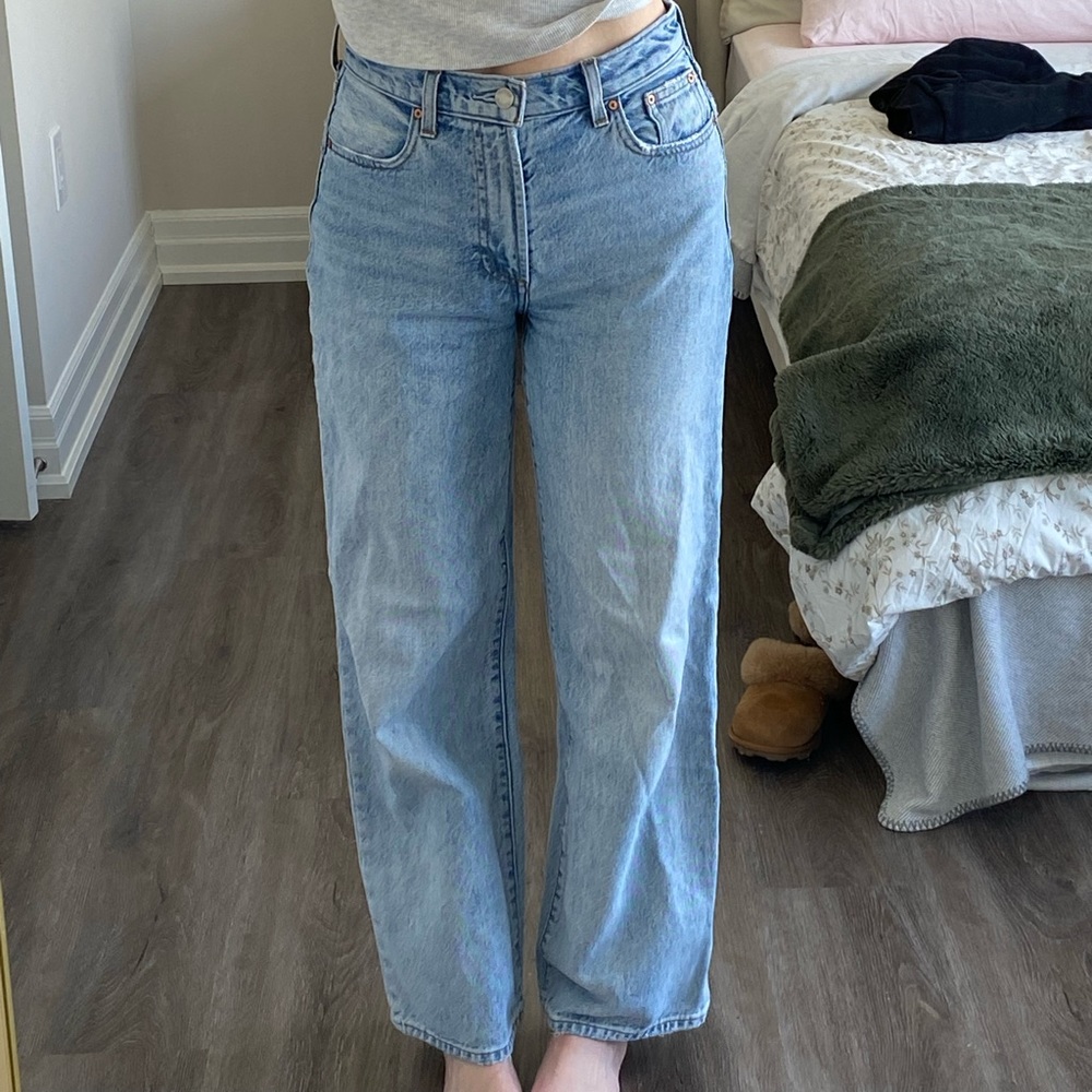Denim Forum Farrah High Rise Wide Size 25